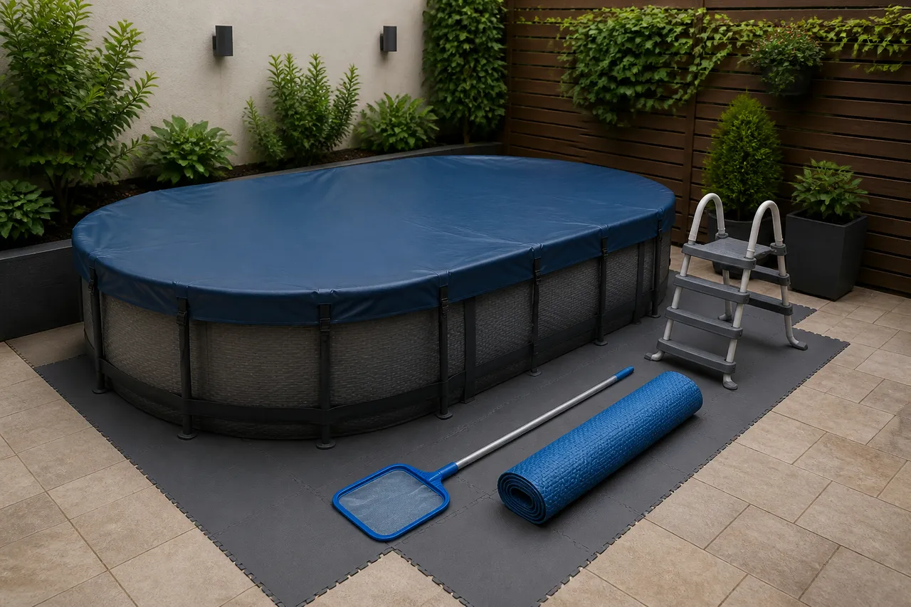 accesorii esențiale pentru piscină în spațiu mic