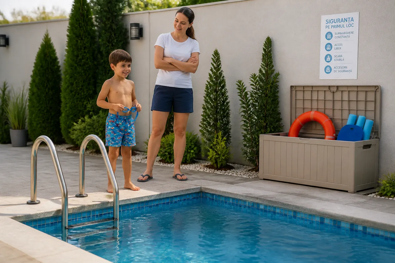 siguranța copiilor în jurul piscinei mici