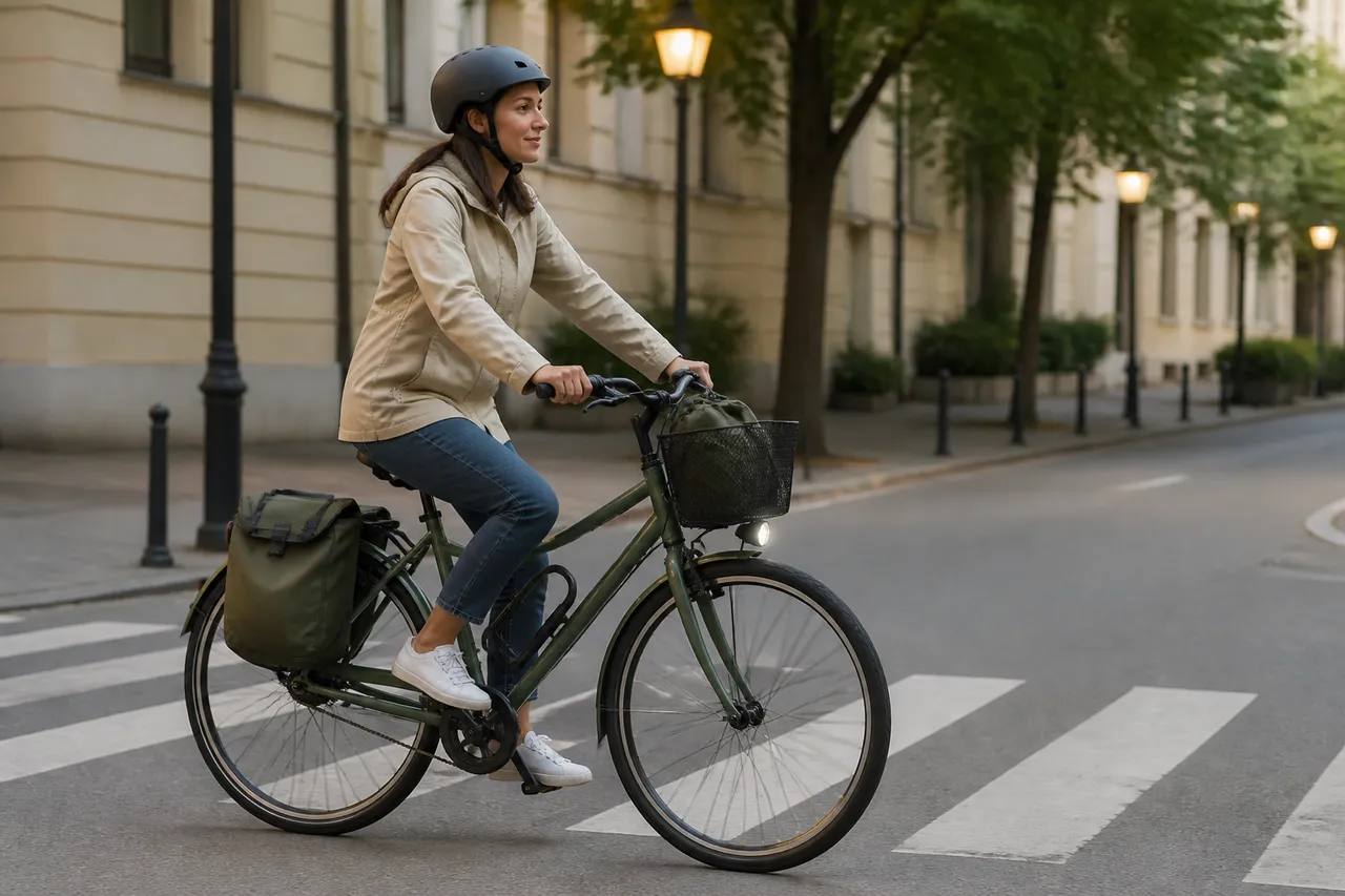 Bicicleta urbană bine echipată pentru siguranță confort și stil personal