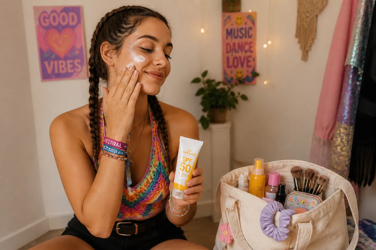 protecția pielii și rutina beauty pentru festival